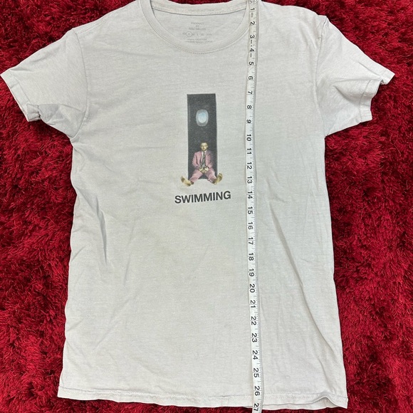 Mac Miller Merch Short Sleeve Shirt Medium Grey Pool Swimming - Picture 5 of 5